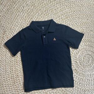 Gap baby blue 5 boy short sleeve solid navy uniform polo